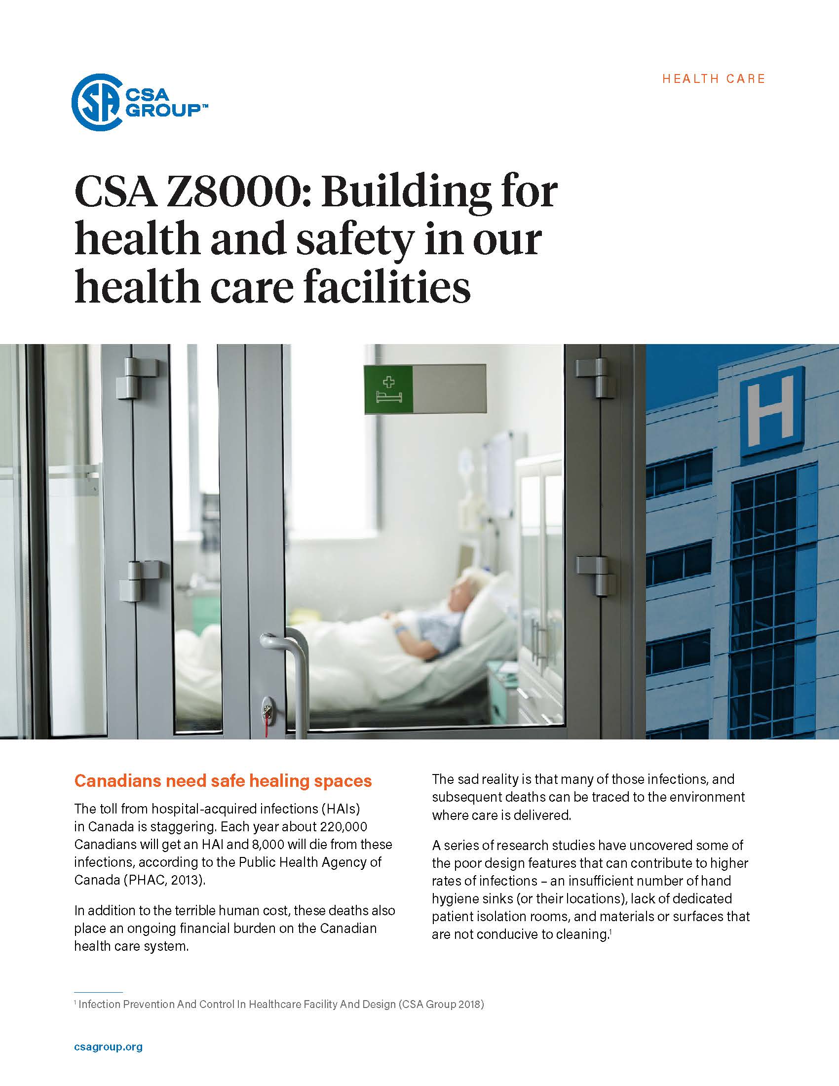 CSA Z8000: Building for health and safety in our health care facilities