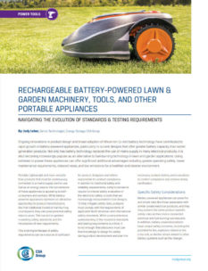 CSA Group Battery Powered Lawn Equipment White Paper