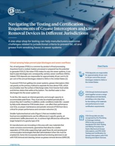 Thumbnail image Navigating the Testing and Certification Requirements of Grease Interceptors and Grease Removal Devices in Different Jurisdictions
