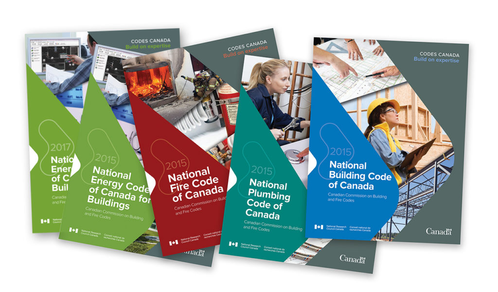The cover of 5 handbooks published by Codes Canada