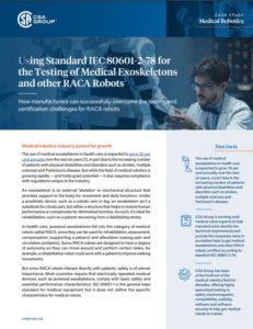 Using Standard IEC 80601-2-78 for the Testing of Medical Exoskeletons and other RACA Robots - Case Study Preview
