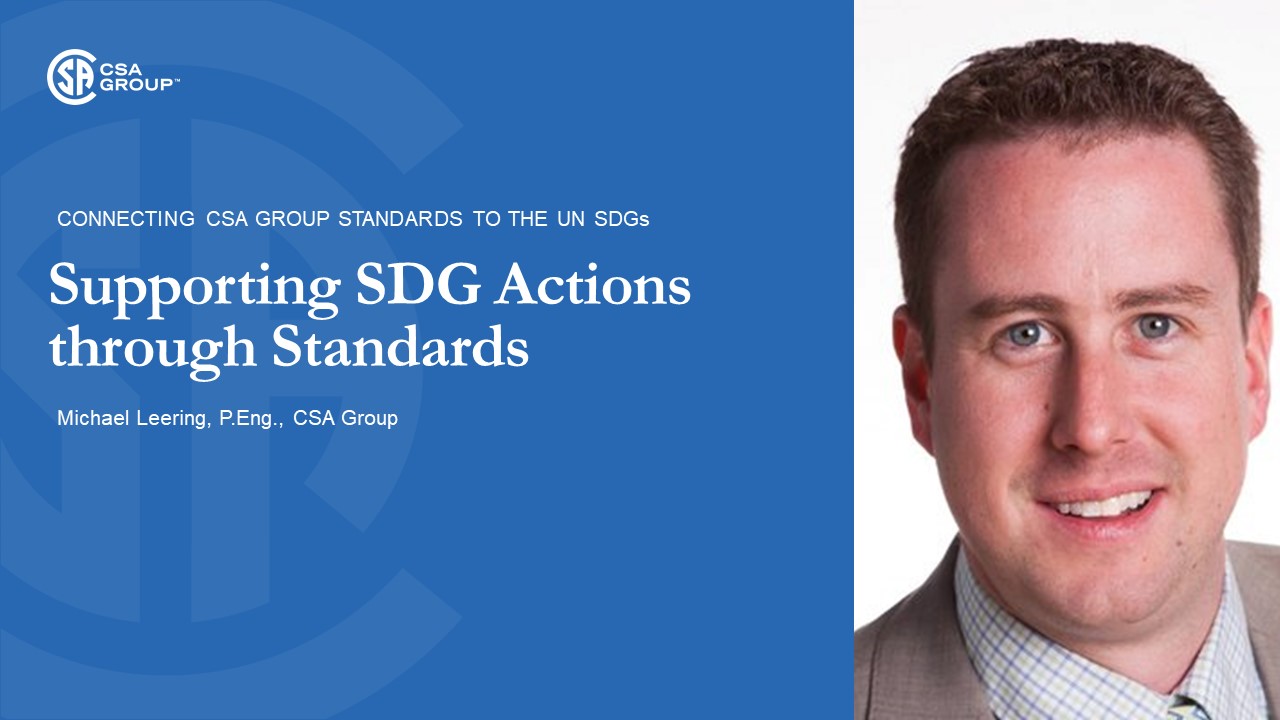 Supporting SDG Action through Standards