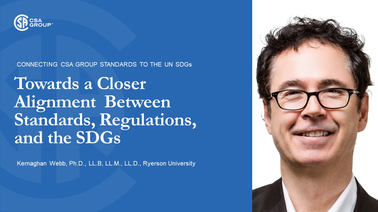 Towards a Closer Alignment Between Standards, Regulations, and the SDGs