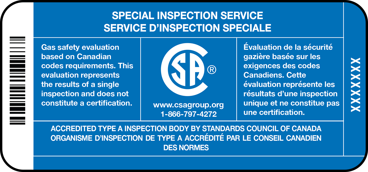  - Inspections spéciales pour appareils et équipement à gaz